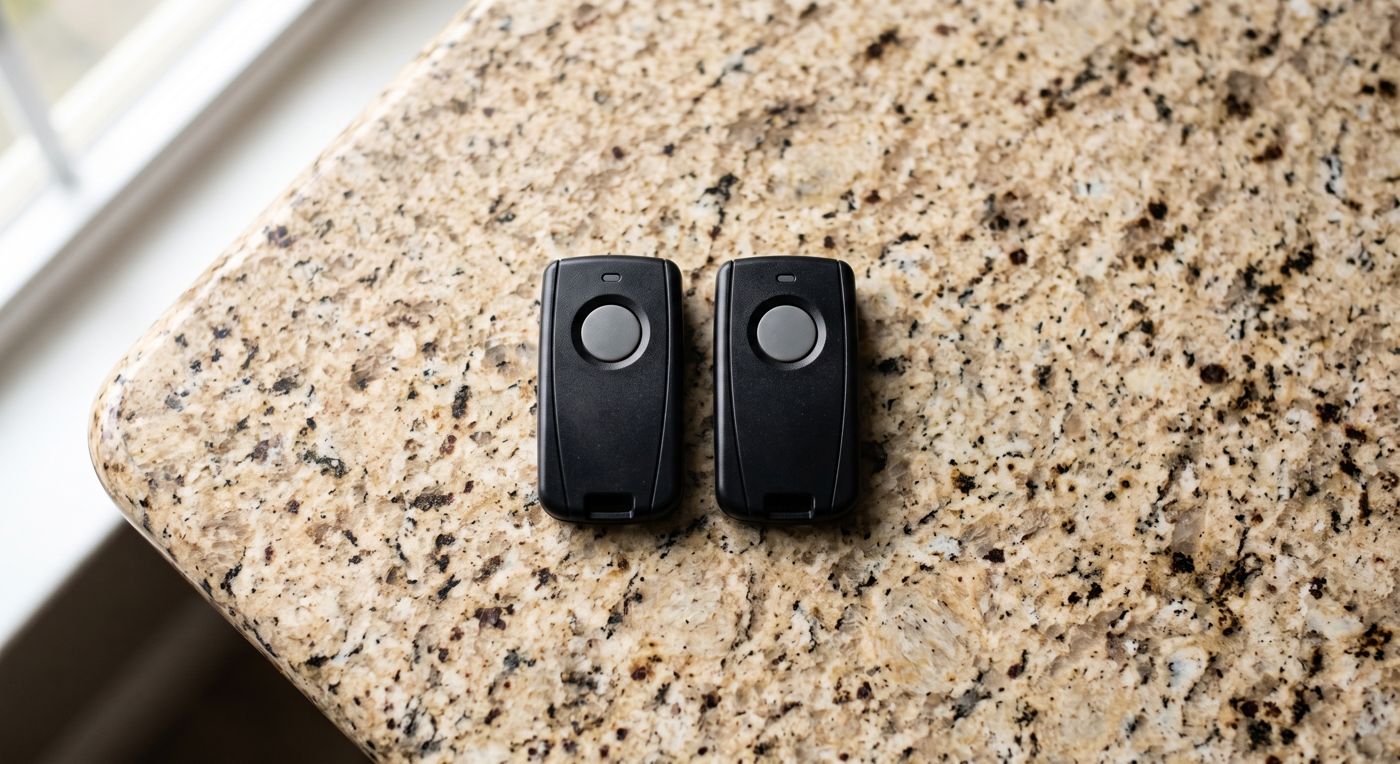 Two garage remotes