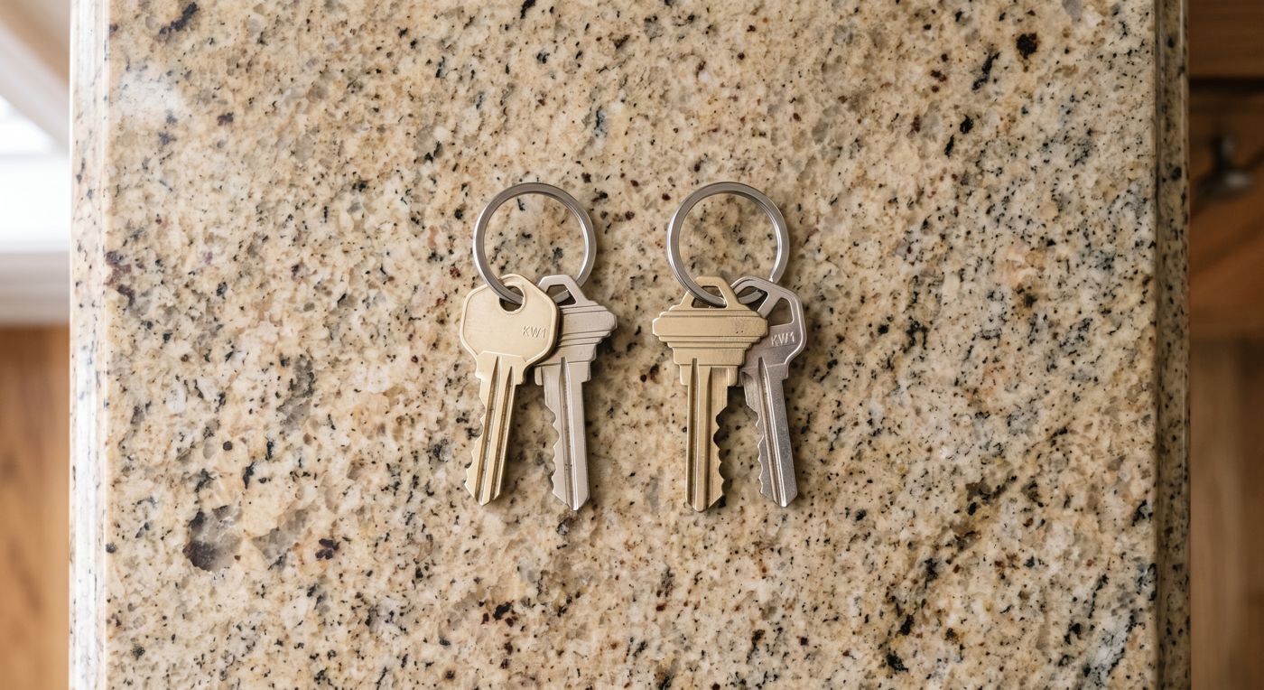 Two sets of keys