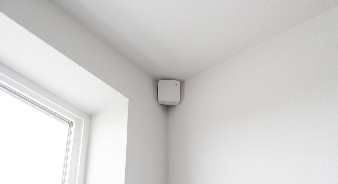 Sensor in the corner of a room